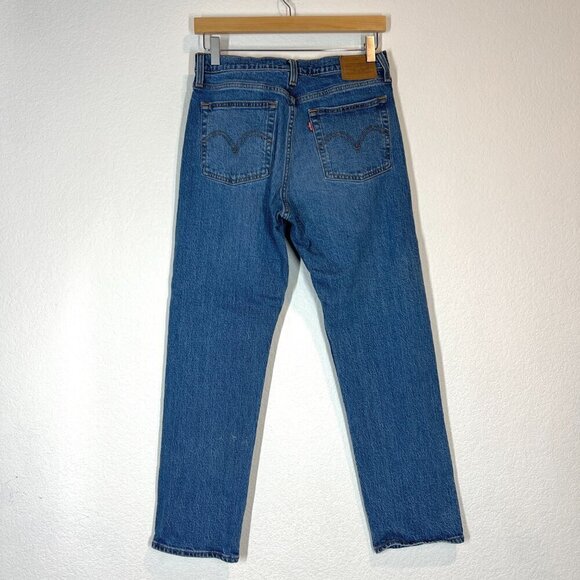Levi's Wedgie Straight Jeans Button Fly 28 - Picture 4 of 13